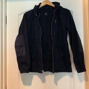 NWOT Gap hooded Utility Jacket. Navy Blue